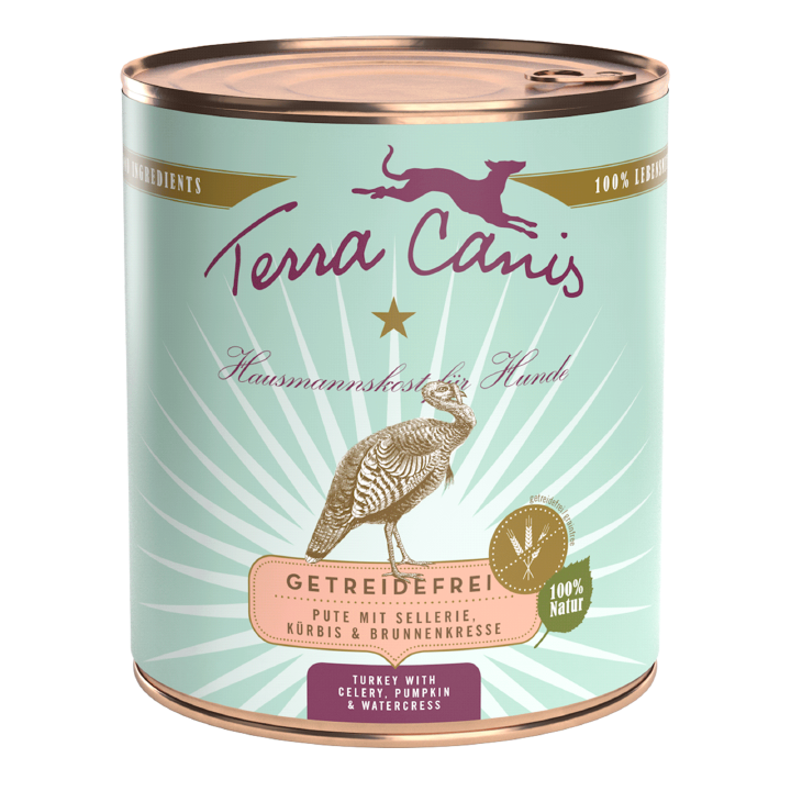 Terra Canis Hunde-Nassfutter Getreidefrei Pute mit Sellerie und Kürbis